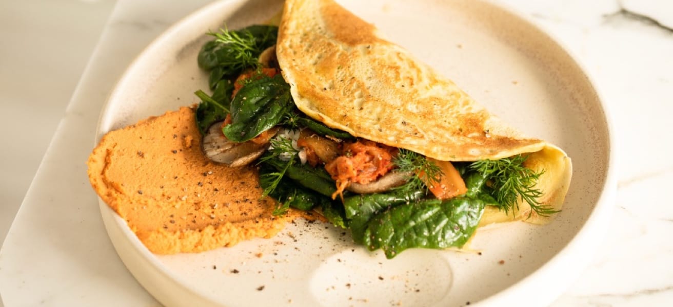 Image of a simple omelette on a plate